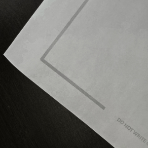 Border Template Imprint:  "Do Not Record Data Outside of Line"